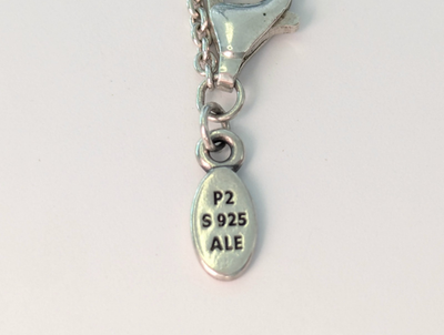 Pandora Loving Hearts Silver Necklace S925 ALE Stamped 44cm Long 4.3g