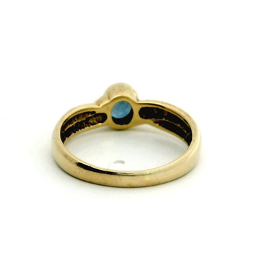 9ct Gold Ring Topaz Diamond Gemstones Size O 1/2 Hallmarked 375 December 2.8g