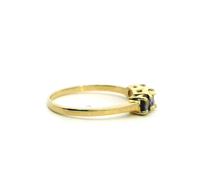 9ct Gold Ring Tanzanite Coloured Gemstones Size N 1/2 Hallmarked Certification