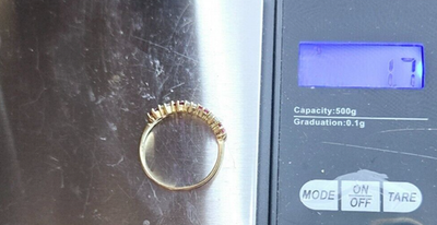 9ct Gold Ring Cubic Zirconia Solid 375 Gold Hallmark Size O 1/2