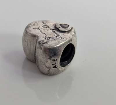 Pandora Silver Charms 5x Joblot ALE 925 Stamped Murano Glass Heart Clip Spacer