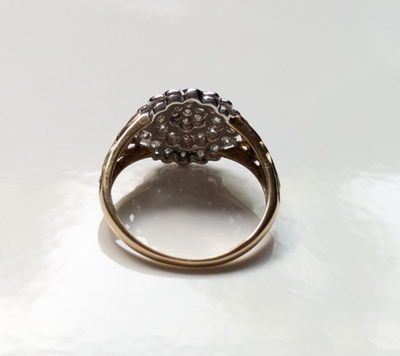 9ct Gold Ring Diamond 0.25ct Hallmarked Size O 2.5g