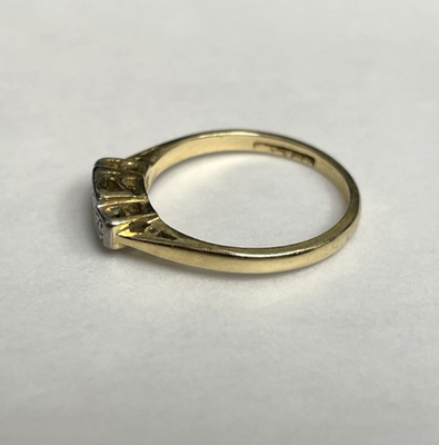 Antique 18ct Gold Platinum Ring Diamond Hallmarked Size K