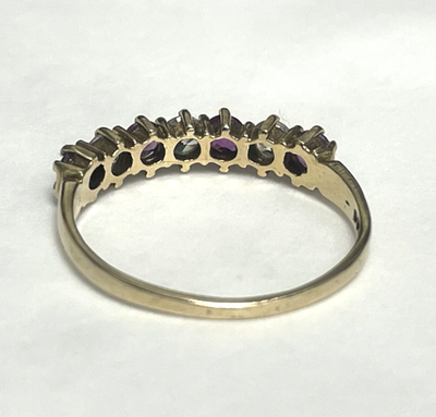 9ct Gold Ring Cubic Zirconia Solid 375 Gold Hallmark Size O 1/2