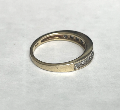 9ct Gold Ring Diamond 0.25ct Solid Gold Hallmarked Size M
