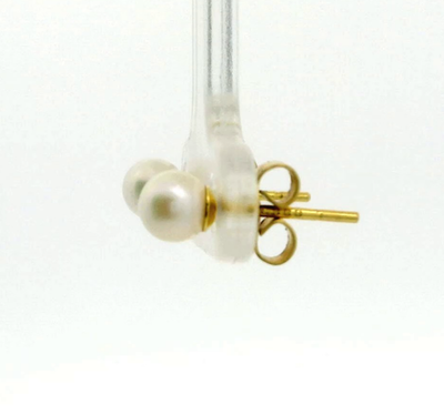 9ct Gold Stud Earrings Pearl Stones Hallmarked 375 Solitaire June Bridal Pair