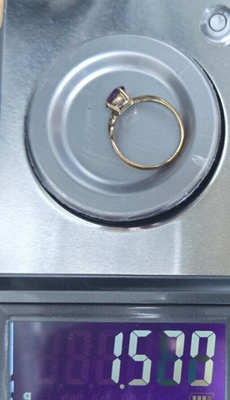 9ct Gold Ring Amethyst Size L Stone Prong Setting UK Hallmark 1.5g Oval Stone