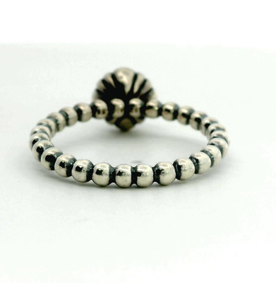 Pandora Silver Ring Turquoise 925 ALE Stamped Size O 1/2 December Birthstone