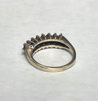 9ct Gold Ring Ruby Solid Band Hallmarked Size K 1/2