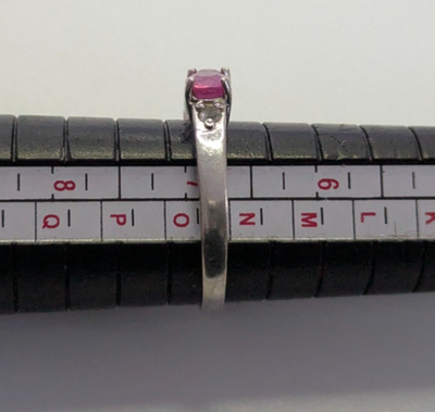 Silver Ring Sapphire Topaz 925 Stamped Size N Certificate 2.8g
