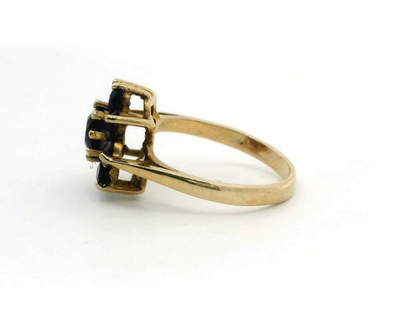 9ct Gold Ring Amethyst Size O 1/2 Hallmarked 3g