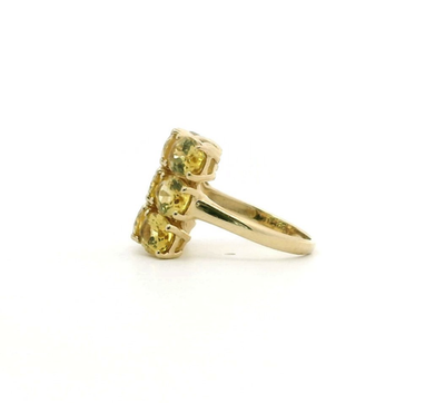 9ct Gold Ring Citrine Hallmark Size N 1/2 4.4g