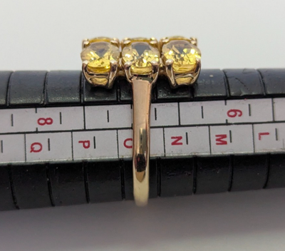 9ct Gold Ring Citrine Hallmark Size N 1/2 4.4g