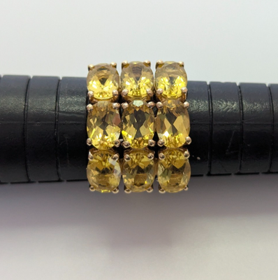 9ct Gold Ring Citrine Hallmark Size N 1/2 4.4g