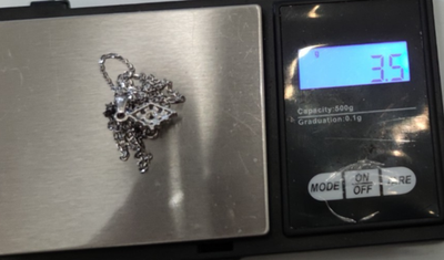 925 Sterling Silver CZ Cluster Pendant Necklace Rhombus Diamond Shape Link Chain