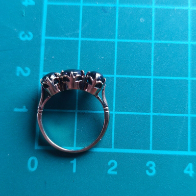 9ct Gold Ring Sheen Obsidian Solid Band Hallmark Size J