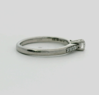 9ct Gold Engagement Ring 0.25ct Diamonds Hallmarked Engraved Size M 1/2 2.4g
