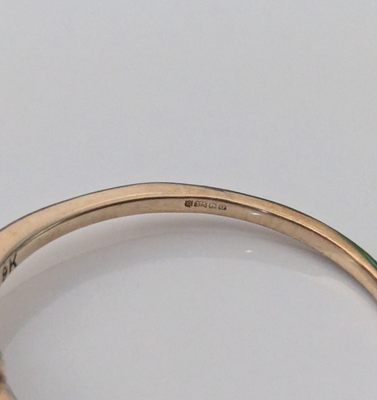 9ct Gold Sphene Ring Size P 1/2 Hallmarked 375 Round Solitaire 1.5g