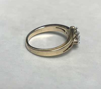 9ct Gold Ring Diamond Solid Band Hallmark Size N