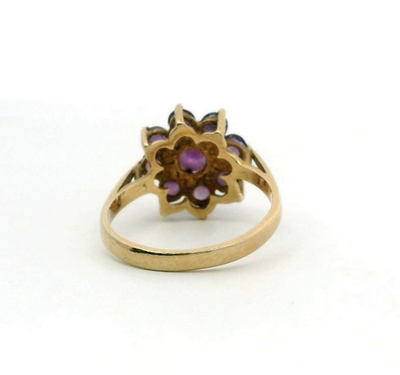 9ct Gold Ring Amethyst Size O 1/2 Hallmarked 3g