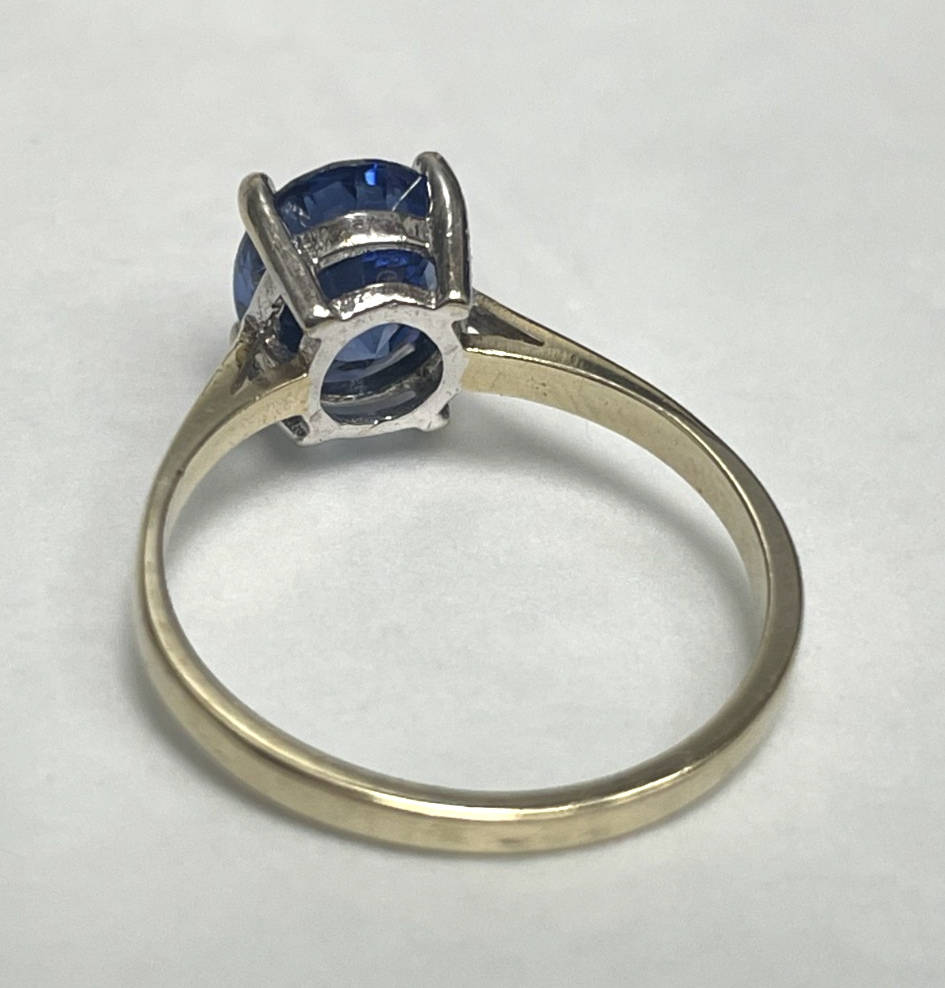 9ct Gold Ring Cubic Zirconia Solid Band Hallmark Size M