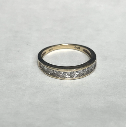 9ct Gold Ring Diamond 0.25ct Solid Gold Hallmarked Size M