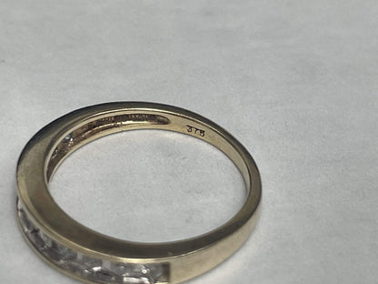 9ct Gold Ring Diamond 0.25ct Solid Gold Hallmarked Size M