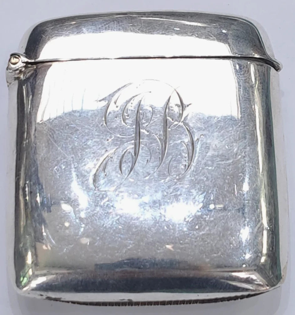 Antique Sterling Silver Vesta Case 1897 John Edward Wilmot Birmingham Match Safe