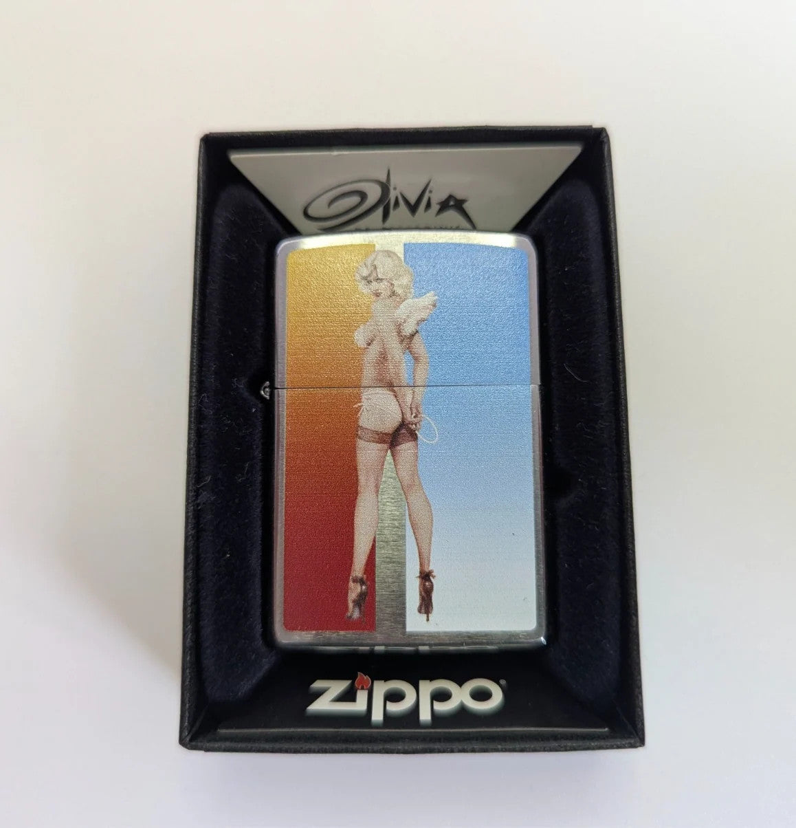 Zippo Lighter Pin-Up Girl Design Olivia De Berardinis Boxed Working