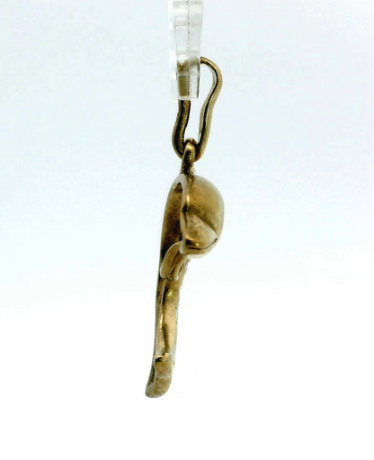 9ct Gold Dolphin Pendant Diamond Gemstones Hallmarked  1.6g Charm Type