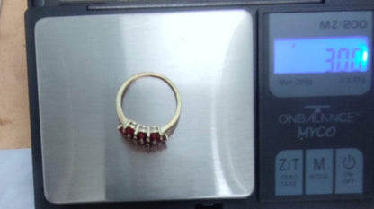 9ct Gold Ring Tourmaline Hallmark Size S 3g