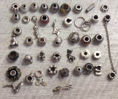 Pandora Charms and Silver Charms Beads x42 Weight 99g