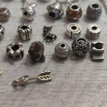 Pandora Charms and Silver Charms Beads x42 Weight 99g