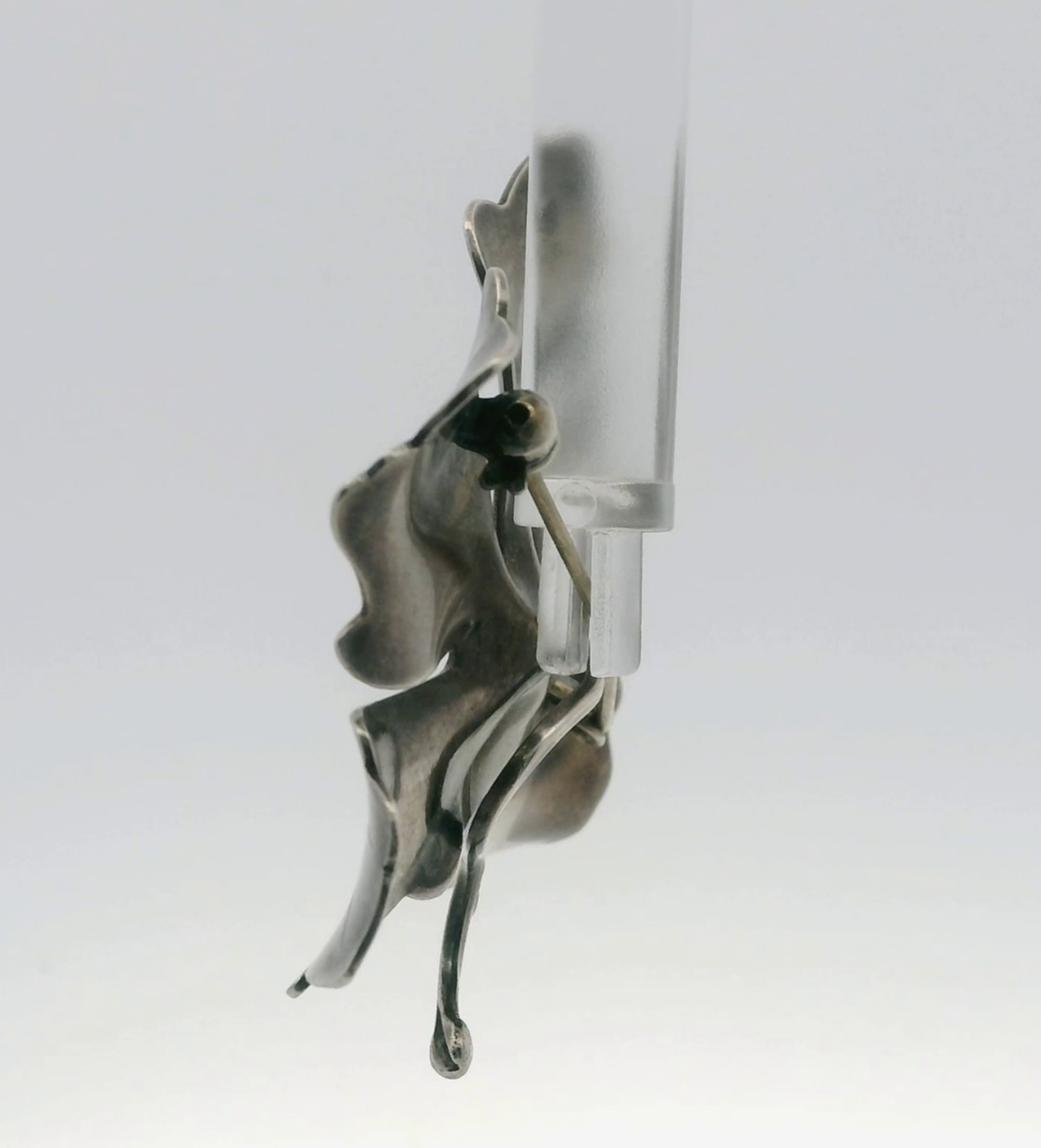 Vintage Anton Michelsen Gertrud Engel 925 Sterling Silver Leaf Brooch Denmark