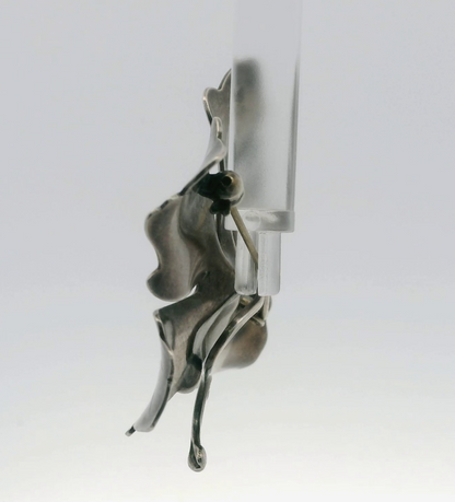 Vintage Anton Michelsen Gertrud Engel 925 Sterling Silver Leaf Brooch Denmark