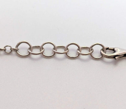 Silver Necklace Emerald Rough Stones 925 Stamped 48cm Long 28.2g