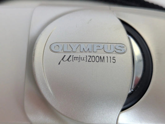 Olympus Zoom 115 35mm Compact Film Camera With Case Autofocus Flash Working