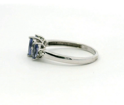 14ct Gold Ring Tanzanite Diamonds Stones Size N 1/2 14k Stamp 2.2g