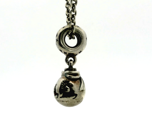 Pandora Christmas Necklace ALE S925 Stamped 48cm Length 11.7g Reindeer Pendant