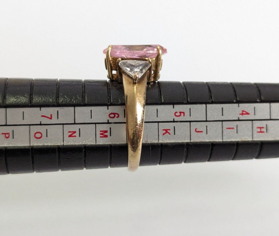 9ct Gold Ring Cubic Zirconia Hallmarked Size K 1/2