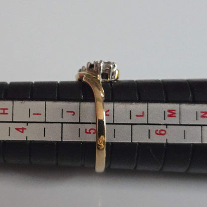 9ct Gold Ring Sapphire Twist Hallmark Size J 1/2 1.4g