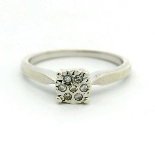 Vintage 9ct Gold Engagement Ring Diamond 0.25ct Stones Size K 1/2 Hallmark 2.1g