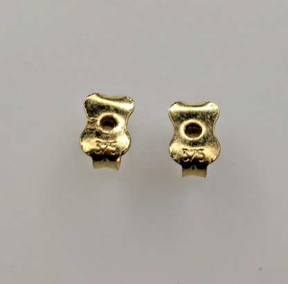 9ct Yellow Gold Spiral Dangle Earrings Hollow Full UK Hallmarked 30mm Long