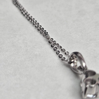 925 Sterling Silver Trilogy Necklace 3 Stone Round CZ Pendant Lobster Chain 45cm