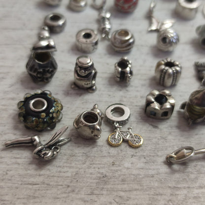 Pandora Charms and Silver Charms Beads x42 Weight 99g
