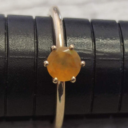 9ct Gold Ring Citrine Stone Size Q 1/2 Hallmarked November Birthstone 1.4g