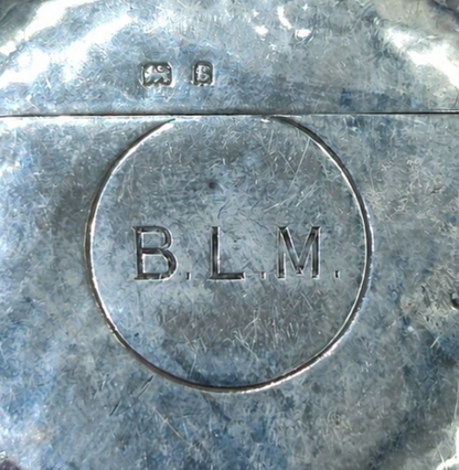 Antique 925 Sterling Silver Vesta Case 1906 Birmingham Edwardian Round Match