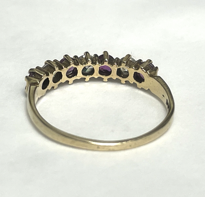 9ct Gold Ring Cubic Zirconia Solid 375 Gold Hallmark Size O 1/2