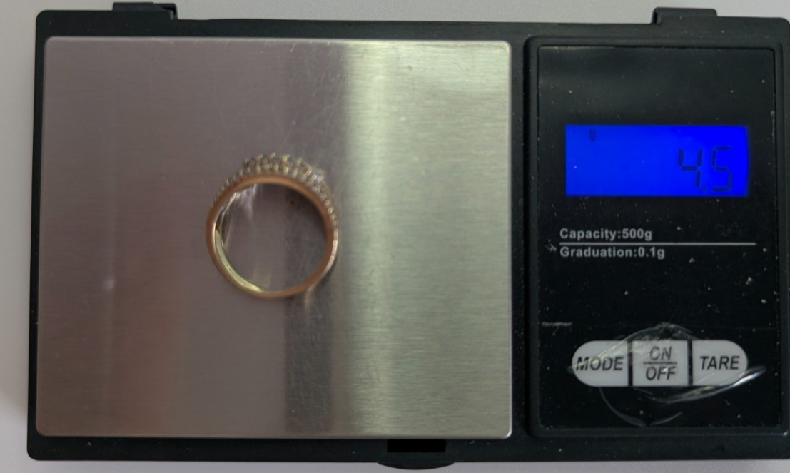 Diamond 9ct Yellow Gold Ring Wide Band Cluster Hallmarked Setting Size N 4.5g