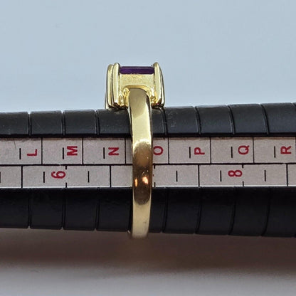 9ct Gold Ring Amethyst And Ametrine Hallmarked Size N Half